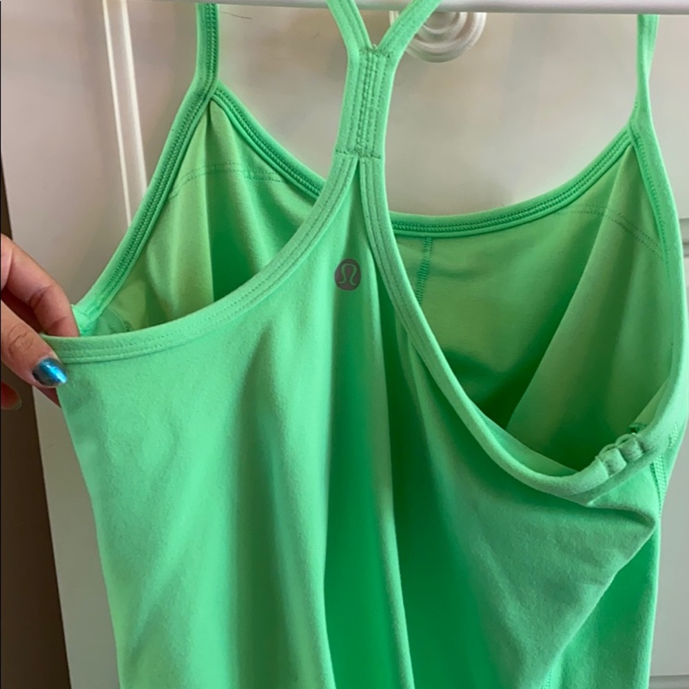 Neon green lululemon tank